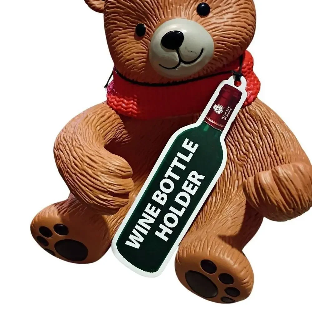 Wild Eye Designs Teddy Bear Wine Holder NWT